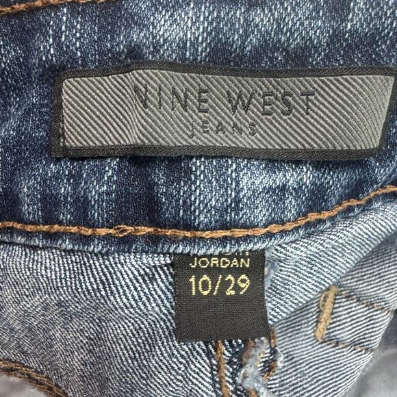 Nine West Women's Jordan Blue Denim Bootcut Jeans Size 10 Casual Stretchy - Picture 3 of 9